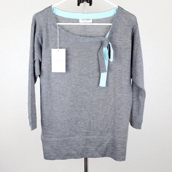 NWT Valentino Roma Wool Bow Top Sweater - Picture 2 of 10